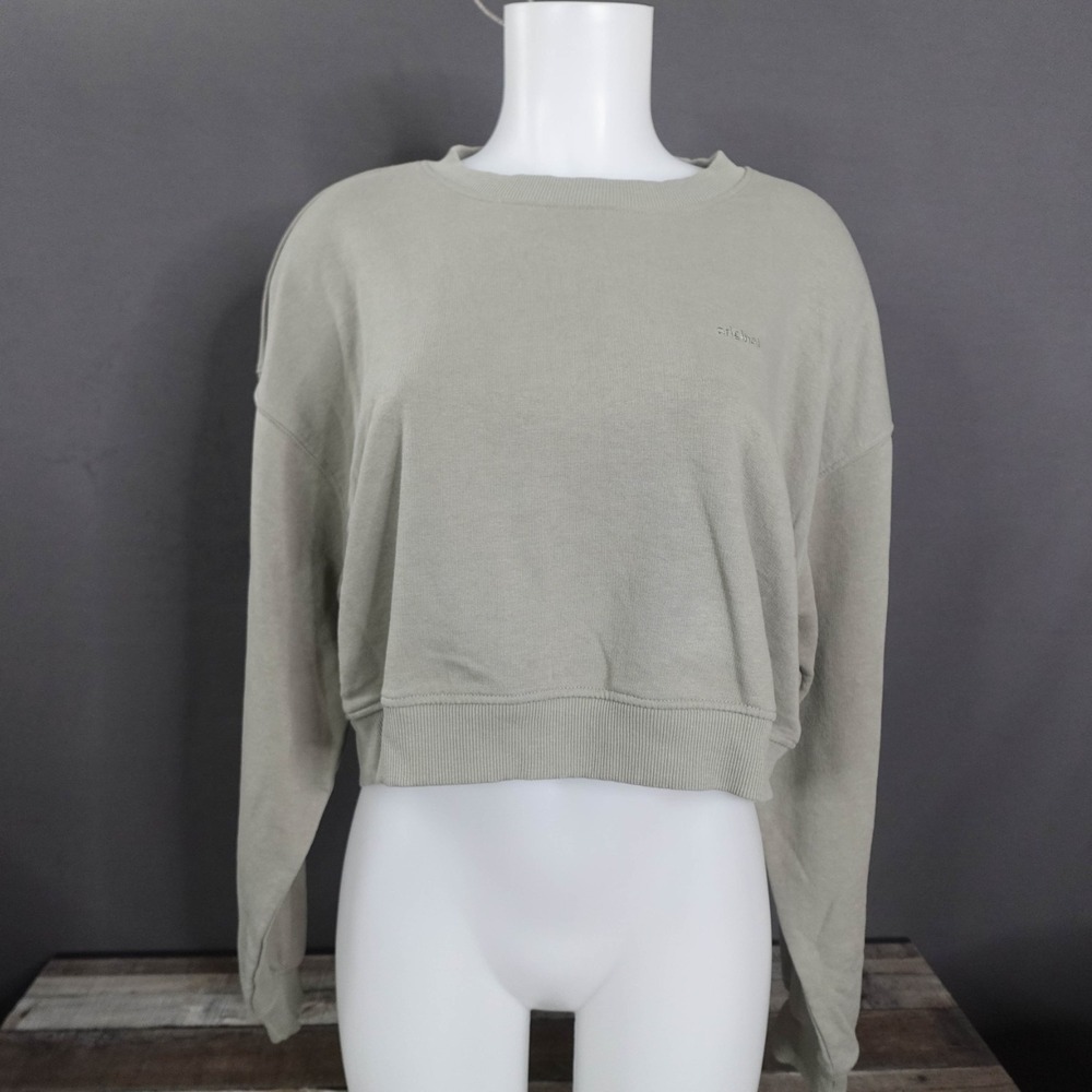 Divided Womens Sweatshirt Large Green Cropped Boxy Casual Everyday Athleisure